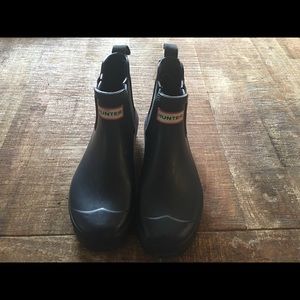 Navy hunter boots Chelsea size 8